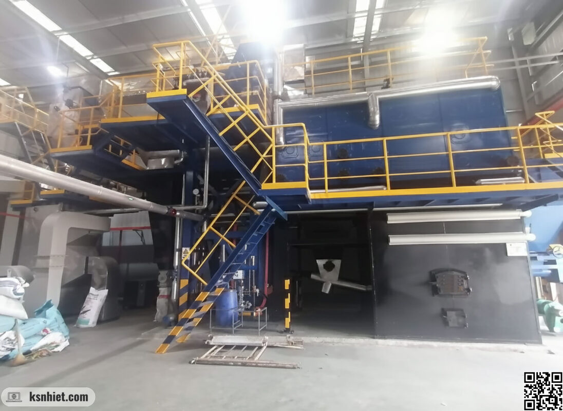 Lò hơi công suất 5T/h hiệu suất cao có kích thước lớn hơn hẳn