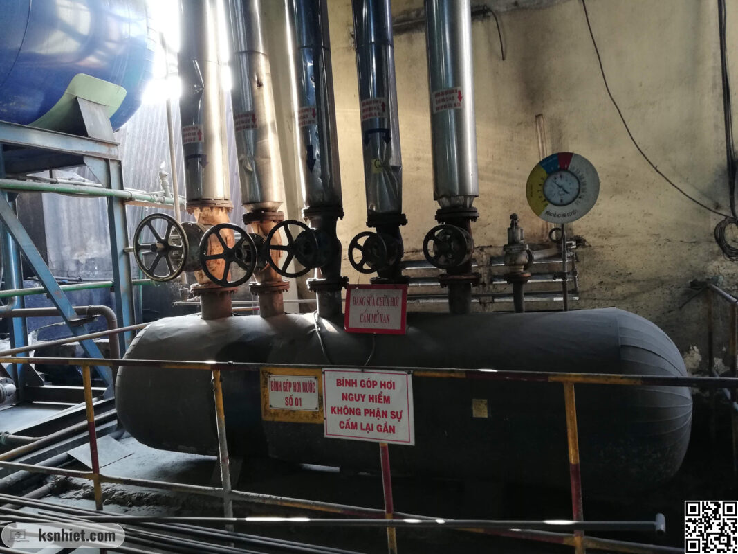 Bảng cảnh báo nguy hiểm được treo tại khu vực bầu góp hơi