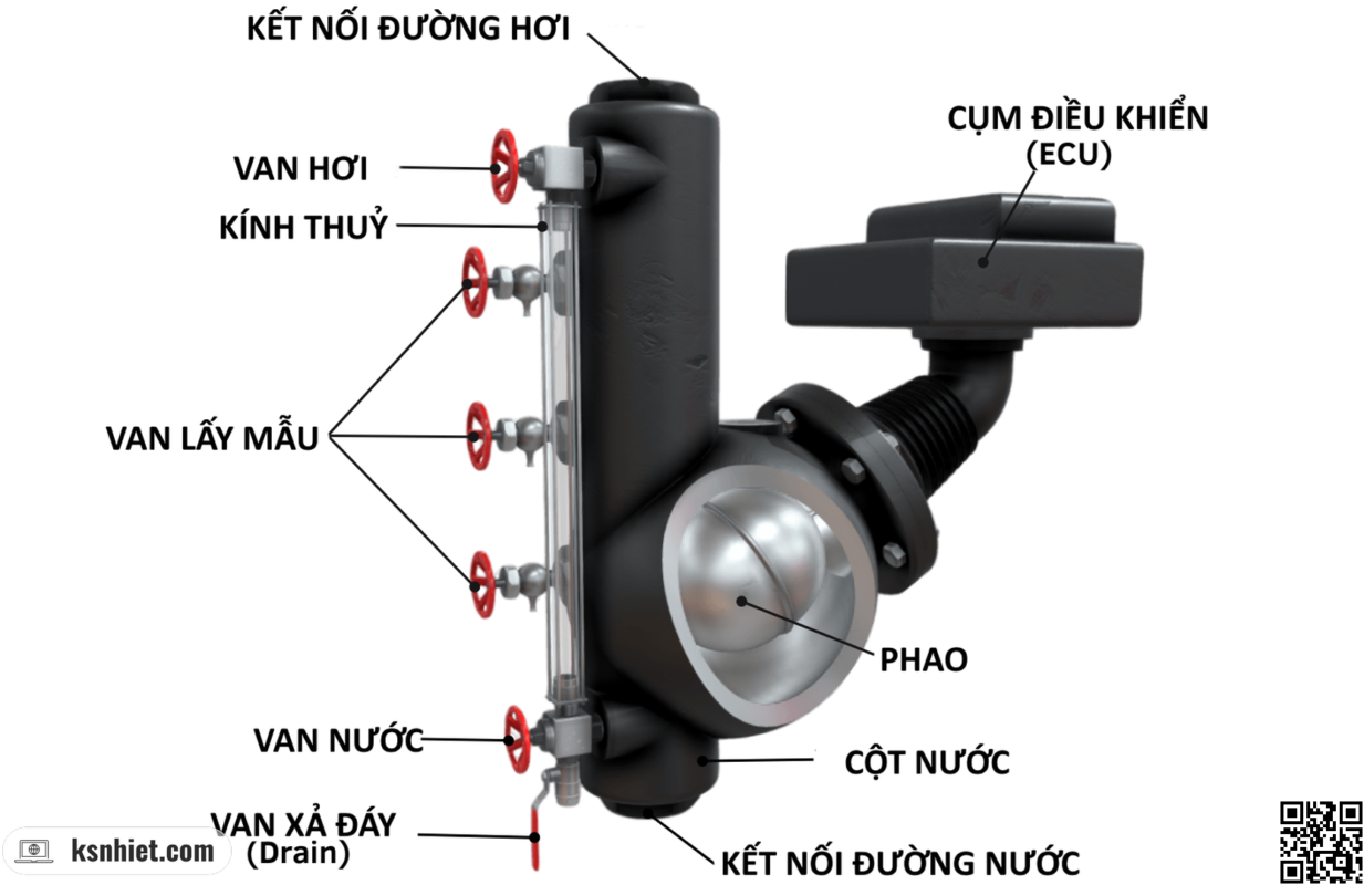 Thiết Bị Điều Khiển Mực Nước Lò Hơi (Low Water Fuel Cut Off - LWFCO) 1 Một thiết bị cắt nhiên liệu mực nước thấp điển hình