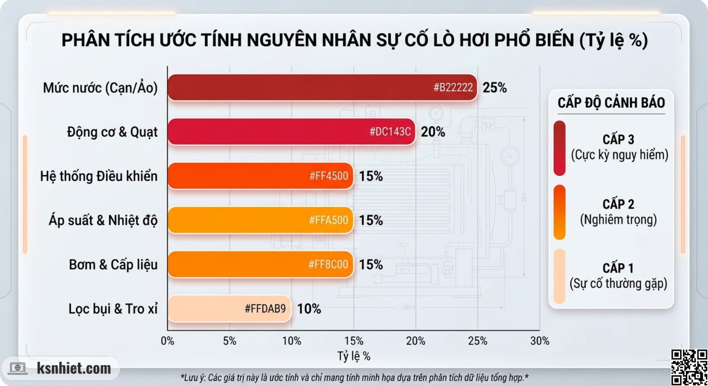 Đánh Giá Kỹ Thuật Sau Vận Hành Thử Lò Hơi: Chìa Khóa Vàng Cho Hiệu Suất Bền Vững & An Toàn Tối Đa 2 Các sự cố lò hơi phổ biến