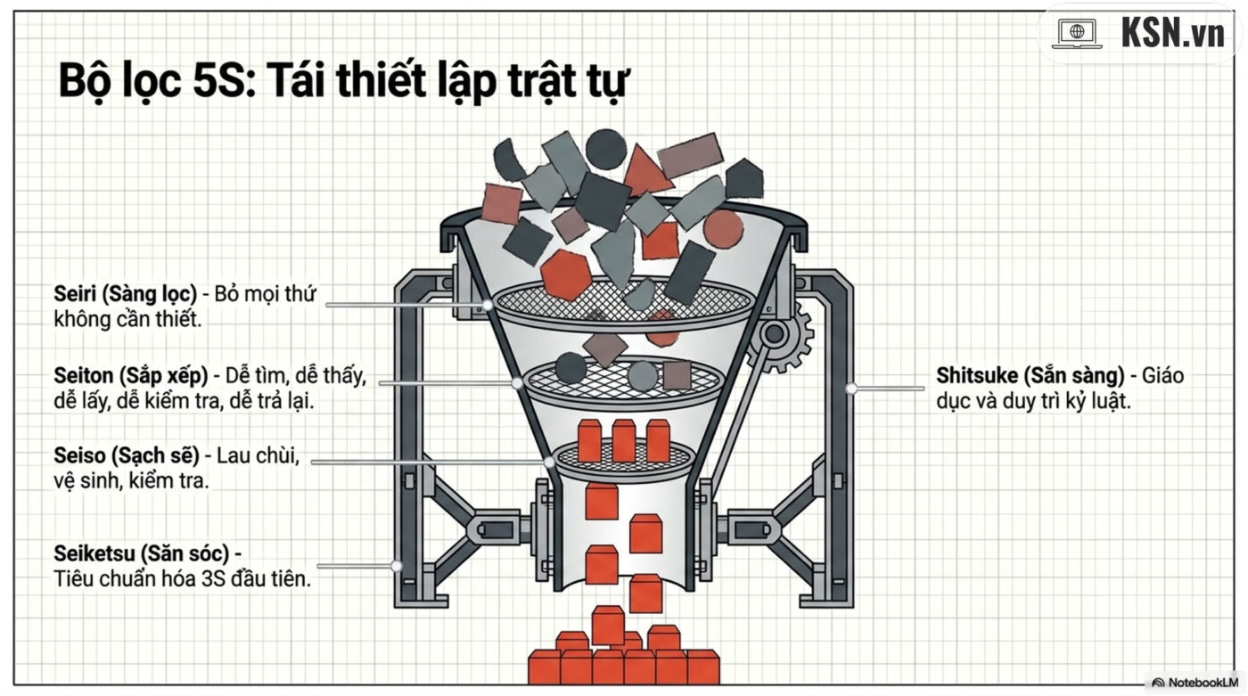 Bộ lọc 5S: Tái thiết trật tự