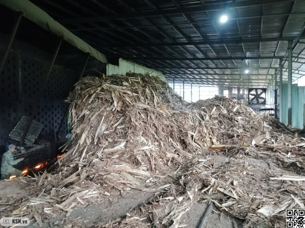 Quản lý dòng vật chất: Giảm thiểu tồn kho nhiên liệu “chết” để tối ưu hóa vốn 4 nhiên liệu vỏ cây được đưa vào hầm sấy